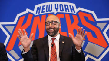 NEW YORK, NY - MAY 8: David Fizdale is announced as the new head coach of the New York Knicks during a press conference on May 8, 2018 at Madison Square Garden in New York City, New York. NOTE TO USER: User expressly acknowledges and agrees that, by downloading and or using this photograph, User is consenting to the terms and conditions of the Getty Images License Agreement. Mandatory Copyright Notice: Copyright 2018 NBAE (Photo by Nathaniel S. Butler/NBAE via Getty Images)