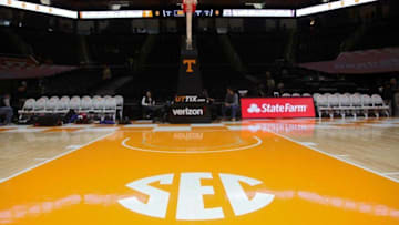Jan 9, 2016; Knoxville, TN, USA; General view before the game between the Tennessee Volunteers and the Texas A&M Aggies at Thompson-Boling Arena. Mandatory Credit: Randy Sartin-USA TODAY Sports