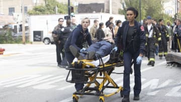 "Seeing Is Believing" Episode 808 -- Pictured: (l-r) Kara Kilmer as Sylvie Brett, Miranda Rae Mayo as Stella Kidd -- (Photo by: Adrian Burrows/NBC)
