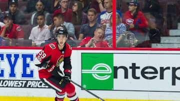 OTTAWA, ON - SEPTEMBER 23: Ottawa Senators left wing Alex Formenton (