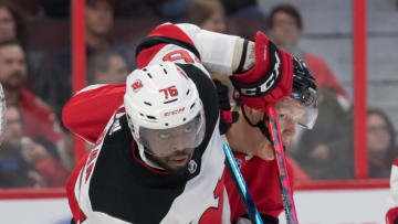 New Jersey Devils defenseman P.K. Subban (76): (Marc DesRosiers-USA TODAY Sports)