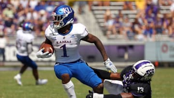Kansas football running back Pooka Williams Jr. (Photo by Richard Rodriguez/Getty Images)
