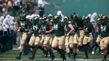 FORT COLLINS, CO - AUGUST 26: The Colorado State Rams take the field during the Oregon State vs. Colorado State football game on August 26, 2017 at CSU Stadium in Ft. Collins, Colorado. (Photo by Kyle Emery/Icon Sportswire via Getty Images)