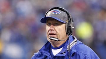 Dec 27, 2015; Orchard Park, NY, USA; Buffalo Bills head coach Rex Ryan during the second half against the Dallas Cowboys at Ralph Wilson Stadium. Buffalo defeat Dallas 16-6. Mandatory Credit: Timothy T. Ludwig-USA TODAY Sports