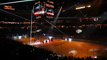 ANAHEIM, CA - OCTOBER 3: Opening Night at Honda Center prior to the game between the Anaheim Ducks and the Arizona Coyotes on October 3, 2019 in Anaheim, California. (Photo by Debora Robinson/NHLI via Getty Images)