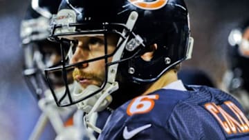 Dec 4, 2014; Chicago, IL, USA; Chicago Bears quarterback Jay Cutler (6) in their game against the Dallas Cowboys at Soldier Field. Mandatory Credit: Matt Marton-USA TODAY Sports