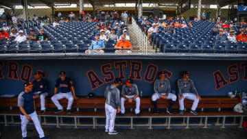 Houston Astros dugout (Photo by Mark Brown/Getty Images)