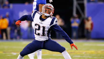 EAST RUTHERFORD, NJ - NOVEMBER 15: Malcolm Butler #21 of the New England Patriots reacts against the New York Giants during the third quarter at MetLife Stadium on November 15, 2015 in East Rutherford, New Jersey. (Photo by Al Bello/Getty Images)