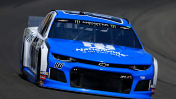 LONG POND, PENNSYLVANIA - JULY 27: Alex Bowman, driver of the #88 Nationwide Chevrolet, drives during practice for the Monster Energy NASCAR Cup Series Gander RV 400 at Pocono Raceway on July 27, 2019 in Long Pond, Pennsylvania. (Photo by Chris Trotman/Getty Images)