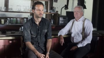 Rick Grimes (Andrew Lincoln) and Hershel Greene (Scott Wilson) - The Walking Dead - Season 2, Episode 8 - Photo Credit: Gene Page/AMC