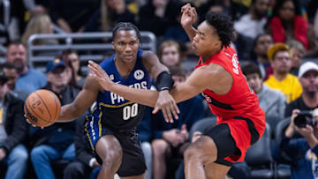 Bennedict Mathurin, Scottie Barnes (Photo by Michael Hickey/Getty Images)