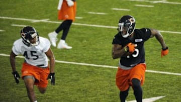 Jun 17, 2014; Lake Forest, IL, USA; Chicago Bears wide receiver Brandon Marshall (15) during Chicago Bears minicamp at Halas Hall. Mandatory Credit: David Banks-USA TODAY Sports