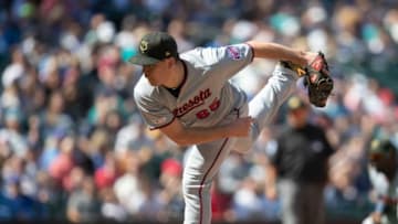 SEATTLE, WA - MAY 19: Reliever Trevor May #65 of the Minnesota Twins delivers a pitch during the seventh inning of a game against the Seattle Mariners at T-Mobile Park on May 19, 2019 in Seattle, Washington. The Mariners won 7-4. (Photo by Stephen Brashear/Getty Images)