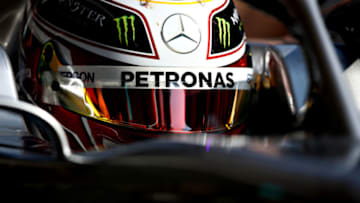 MONTMELO, SPAIN - FEBRUARY 21: Lewis Hamilton of Great Britain driving the (44) Mercedes AMG Petronas F1 Team Mercedes W10 prepares to drive during day four of F1 Winter Testing at Circuit de Catalunya on February 21, 2019 in Montmelo, Spain. (Photo by Mark Thompson/Getty Images)