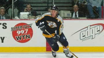 2004 Season: Player Greg Johnson of the Nashville Predators. (Photo by Bruce Bennett Studios via Getty Images Studios/Getty Images)