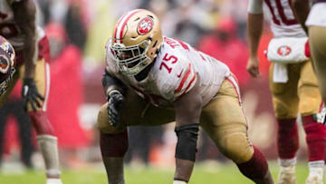 Laken Tomlinson #75 of the San Francisco 49ers (Photo by Scott Taetsch/Getty Images)