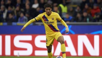 Todibo of Barcelona controls the ball during the UEFA Champions League group F match between Inter and FC Barcelona at Giuseppe Meazza Stadium on December 10, 2019 in Milan, Italy. (Photo by Jose Breton/Pics Action/NurPhoto via Getty Images)