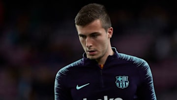 BARCELONA, SPAIN - DECEMBER 02: Inaki Pena of Barcelona looks on prior to the La Liga match between FC Barcelona and Villarreal CF at Camp Nou on December 02, 2018 in Barcelona, Spain. (Photo by Quality Sport Images/Getty Images)