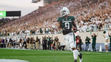 Former Auburn football transfer wide receiver target Keon Coleman ripped on the school he transferred from, Michigan State Mandatory Credit: Detroit Free Press
