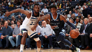 MEMPHIS, TN - NOVEMBER 6: Ja Morant #12 of the Memphis Grizzlies handles the ball against the Minnesota Timberwolves. Copyright 2019 NBAE (Photo by Joe Murphy/NBAE via Getty Images)