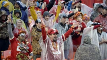 Chiefs Fans Celebrate a Win - Mandatory Credit: John Rieger-USA TODAY Sports