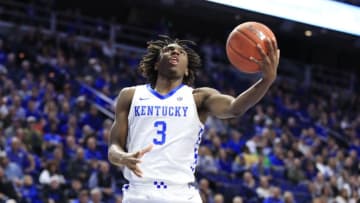 LEXINGTON, KENTUCKY - NOVEMBER 01: Tyrese Maxey #3 of the Kentucky Wildcats shoots the ball against the Kentucky State Thorobreds at Rupp Arena on November 01, 2019 in Lexington, Kentucky. (Photo by Andy Lyons/Getty Images)