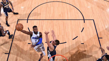 DENVER, CO - NOVEMBER 11: Shelvin Mack #7 of the Orlando Magic shoots the ball against the Denver Nuggets on November 11, 2017 at the Pepsi Center in Denver, Colorado. NOTE TO USER: User expressly acknowledges and agrees that, by downloading and/or using this Photograph, user is consenting to the terms and conditions of the Getty Images License Agreement. Mandatory Copyright Notice: Copyright 2017 NBAE (Photo by Garrett Ellwood/NBAE via Getty Images)