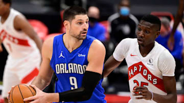 TAMPA, FLORIDA - JANUARY 31: Nikola Vucevic #9 of the Orlando Magic (Photo by Douglas P. DeFelice/Getty Images)