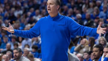 LEXINGTON, KY - FEBRUARY 04: Head coach John Calipari of the Kentucky Wildcats is seen during the game against the Florida Gators at Rupp Arena on February 4, 2023 in Lexington, Kentucky. (Photo by Michael Hickey/Getty Images)
