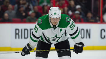 OTTAWA, ON - OCTOBER 15:Dallas Stars Center Jason Spezza (90) looks on during the third period of the NHL game between the Ottawa Senators and the Dallas Stars on October 15, 2018 at the Canadian Tire Centre in Ottawa, Ontario, Canada. (Photo by Steven Kingsman/Icon Sportswire via Getty Images)