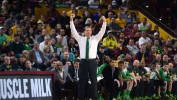 Dana Altman has Oregon on top of the tightly bunched PAC-12 standings. Photo Credit: Joe Camporeale-USA TODAY Sports