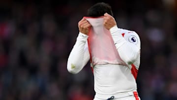 LONDON, ENGLAND - DECEMBER 26: Alexis Sanchez of Arsenal reacts during the Premier League match between Arsenal and West Bromwich Albion at Emirates Stadium on December 26, 2016 in London, England. (Photo by Shaun Botterill/Getty Images)