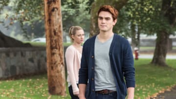 Riverdale -- "Chapter Four: The Last Picture Show" -- Image Number: RVD104a _0207.jpg -- Pictured (L-R): Lili Reinhart as Betty Cooper and KJ Apa as Archie Andrews -- Photo: Dean Buscher /The CW -- ÃÂ© 2017 The CW Network. All Rights Reserved