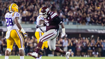 STARKVILLE, MS - SEPTEMBER 16: Mississippi State Bulldogs defensive lineman Braxton Hoyett (95) celebrates after a play during a football game between the Mississippi State Bulldogs and the LSU Tigers at Davis Wade Stadium in Starkville, Mississippi on September 16, 2017 (Photo by John Korduner/Icon Sportswire via Getty Images)
