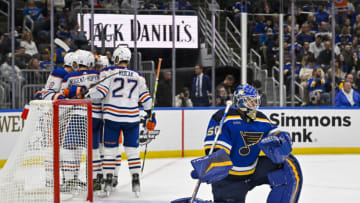 St. Louis Blues goaltender Jordan Binnington (50)Mandatory Credit: Jeff Curry-USA TODAY Sports