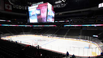 Mar 11, 2020; Denver, Colorado, USA; General view inside the Pepsi Center before the game between the New York Rangers against the Colorado Avalanche. Mandatory Credit: Ron Chenoy-USA TODAY Sports