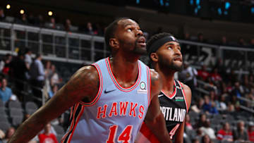Dewayne Dedmon #14 of the Atlanta Hawks (Photo by Jasear Thompson/NBAE via Getty Images)