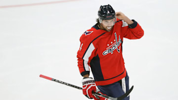 WASHINGTON, DC - FEBRUARY 20: Brenden Dillon #4 of the Washington Capitals in action against the Montreal Canadiens during the third period at Capital One Arena on February 20, 2020 in Washington, DC. (Photo by Patrick Smith/Getty Images)