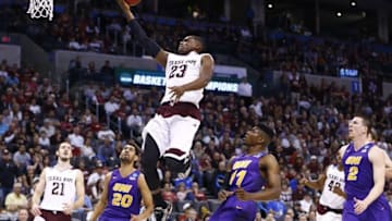 Mar 20, 2016; Oklahoma City, OK, USA; Texas A&M Aggies guard Danuel House (23) shoots against the Northern Iowa Panthers in the first half during the second round of the 2016 NCAA Tournament at Chesapeake Energy Arena. Mandatory Credit: Kevin Jairaj-USA TODAY Sports