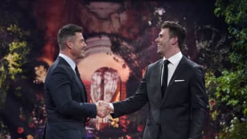 THE BACHELORETTE - Ò1910BÒ Ð Gabby and Rachel are each down to one man looking for lifelong love, but that doesnÕt mean itÕs smooth sailing to an engagement for these Bachelorettes. Both women will join Jesse Palmer as they watch the shocking conclusions to their journeys play out live in-studio and for all of America to see. Plus, the new Bachelor makes his debut and a never-before-seen interactive viewing experience rounds out this epic three-hour event on part two of the LIVE season finale of ÒThe Bachelorette,Ó TUESDAY, SEPT. 20 (8:00-11:00 p.m. EDT), on ABC. (ABC/Craig Sjodin)JESSE PALMER, ZACH SHALLCROSS