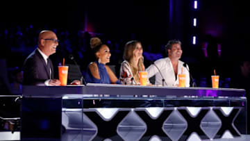 AMERICA'S GOT TALENT -- "Live Semi-Finals Results 2" Episode 1320 -- Pictured: (l-r) Howie Mandel, Mel B, Heidi Klum, Simon Cowell -- (Photo by: Trae Patton/NBC)