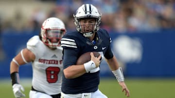 PROVO, UT - NOVEMBER 12: Quarterback Tanner Mangum