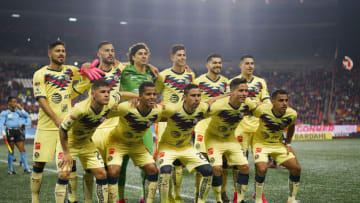 America players pose before their match against Tijuana on Jan. 24. The game ended in a scoreless draw (Photo by Gonzalo Gonzalez/Jam Media/Getty Images)
