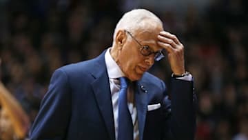 Mar 6, 2016; Cincinnati, OH, USA; Southern Methodist Mustangs head coach Larry Brown reacts from the bench against the Cincinnati Bearcats in the second half at Fifth Third Arena. The Bearcats won 61-54. Mandatory Credit: Aaron Doster-USA TODAY Sports