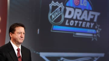 TORONTO - APRIL 13: Edmonton Oilers GM Steve Tambellini awaits the announcement for the first overall pick during the NHL Draft Lottery Drawing at the TSN Studio April 13, 2010 in Toronto, Ontario, Canada. (Photo by Abelimages / Getty Images for NHL)