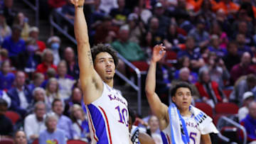 Jalen Wilson #10 of the Kansas Jayhawks (Photo by Michael Reaves/Getty Images)