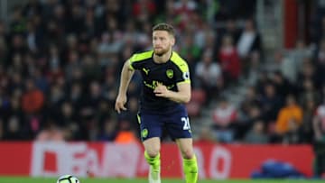 SOUTHAMPTON, ENGLAND - MAY 10: Shkodran Mustafi of Arsenal during the Premier League match between Southampton and Arsenal at St Mary's Stadium on May 10, 2017 in Southampton, England. (Photo by David Price/Arsenal FC via Getty Images)