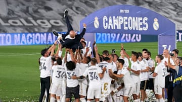 Real Madrid CF players (Photo by Diego Souto/Quality Sport Images/Getty Images)