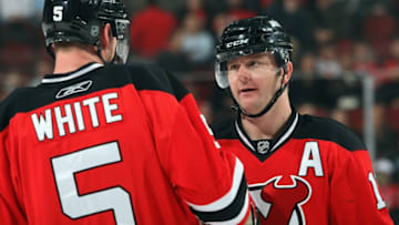 NEWARK, NJ - FEBRUARY 26: John Madden #11 of the New Jersey Devils skates against the Colorado Avalanche at the Prudential Center on February 26, 2009 in Newark, New Jersey. The Devils defeated the Avalanche 4-0. (Photo by Jim McIsaac/Getty Images)