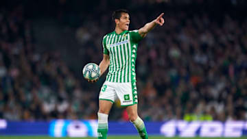 SEVILLE, SPAIN - FEBRUARY 21: Aissa Mandi of Real Betis reacts during the La Liga match between Real Betis Balompie and RCD Mallorca at Estadio Benito Villamarin on February 21, 2020 in Seville, Spain. (Photo by Mateo Villalba/Quality Sport Images/Getty Images)